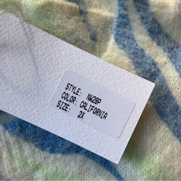 Betta Pastel Zebra Print Mohair Alpaca Blend Sweater - Picture 7 of 8